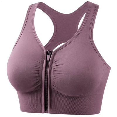 Front Zipper Sports Bra – Fashion Fitness Vest for Women