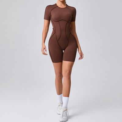 Backless Scrunch Jumpsuit – Women’s Fitness Yoga Romper