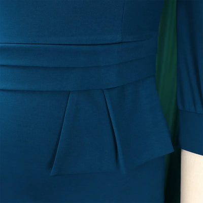 Elegant Sheath Midi Dress – O-Neck Bodycon Office Style