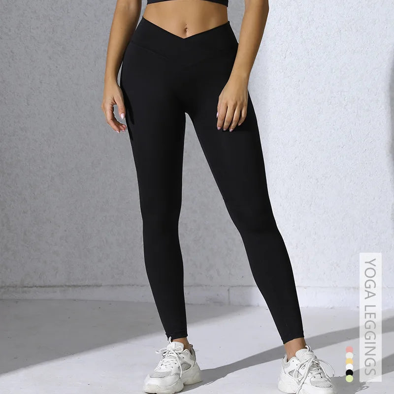 High Waist Crossed Leggings