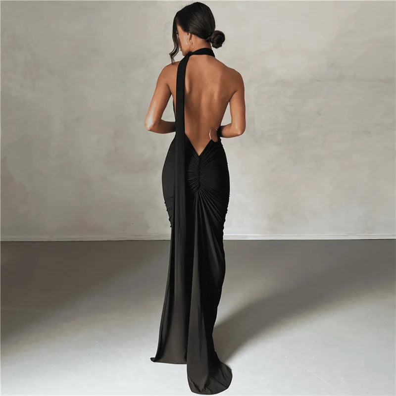 Elegant One Shoulder Maxi Dress