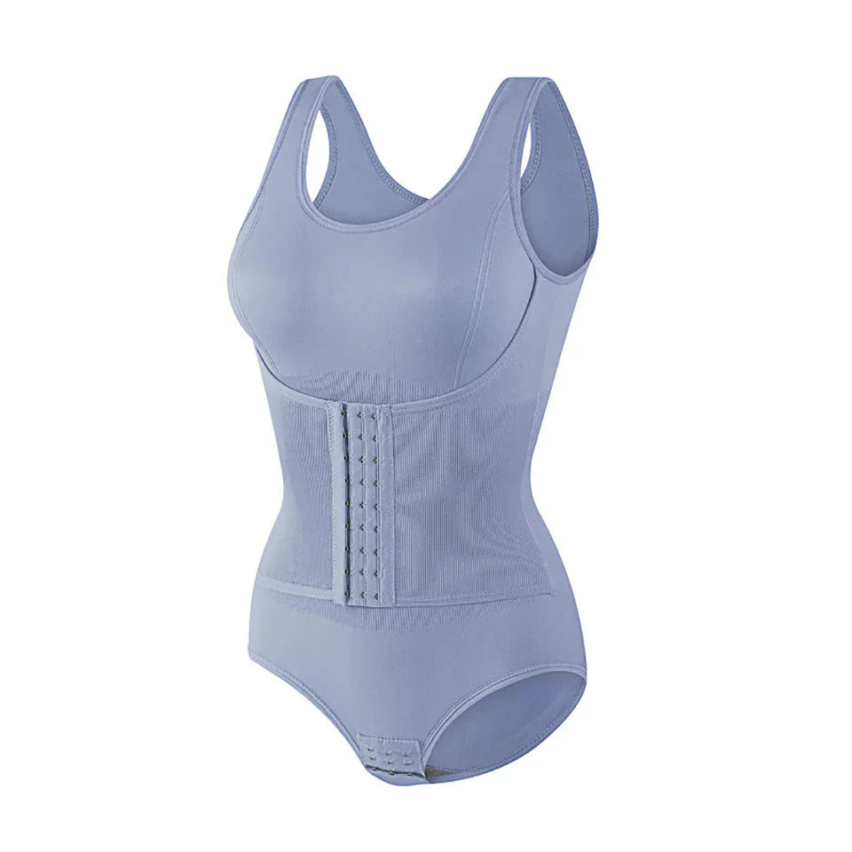 New Waist Shapewear Bodysuit With Zipper Belt