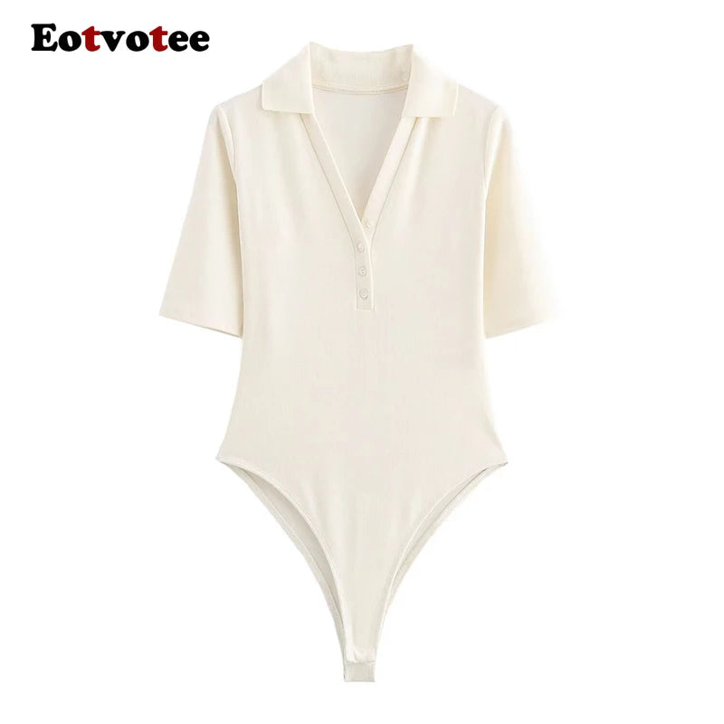 Short Sleeve Casual Bodysuit