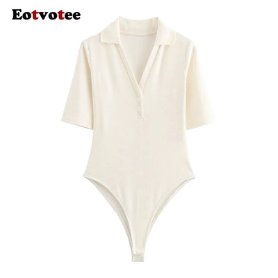 Short Sleeve Casual Bodysuit