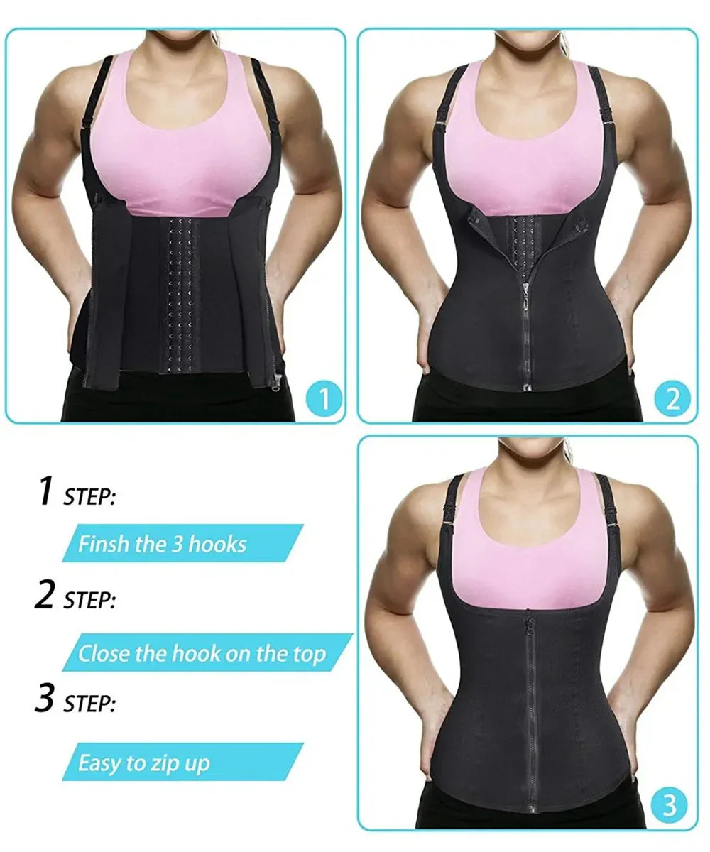 Zipper Waist Trainer Tank – Tummy Control Shapewear