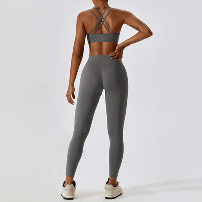 Seamless 2-Piece Workout Set – High Waist Leggings & Top
