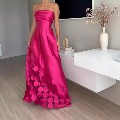 Satin Tube Bodycon Dress – High Waist Splice Evening Style