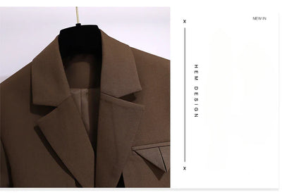 Korean Style Blazer – Women’s Lace-Up Jacket