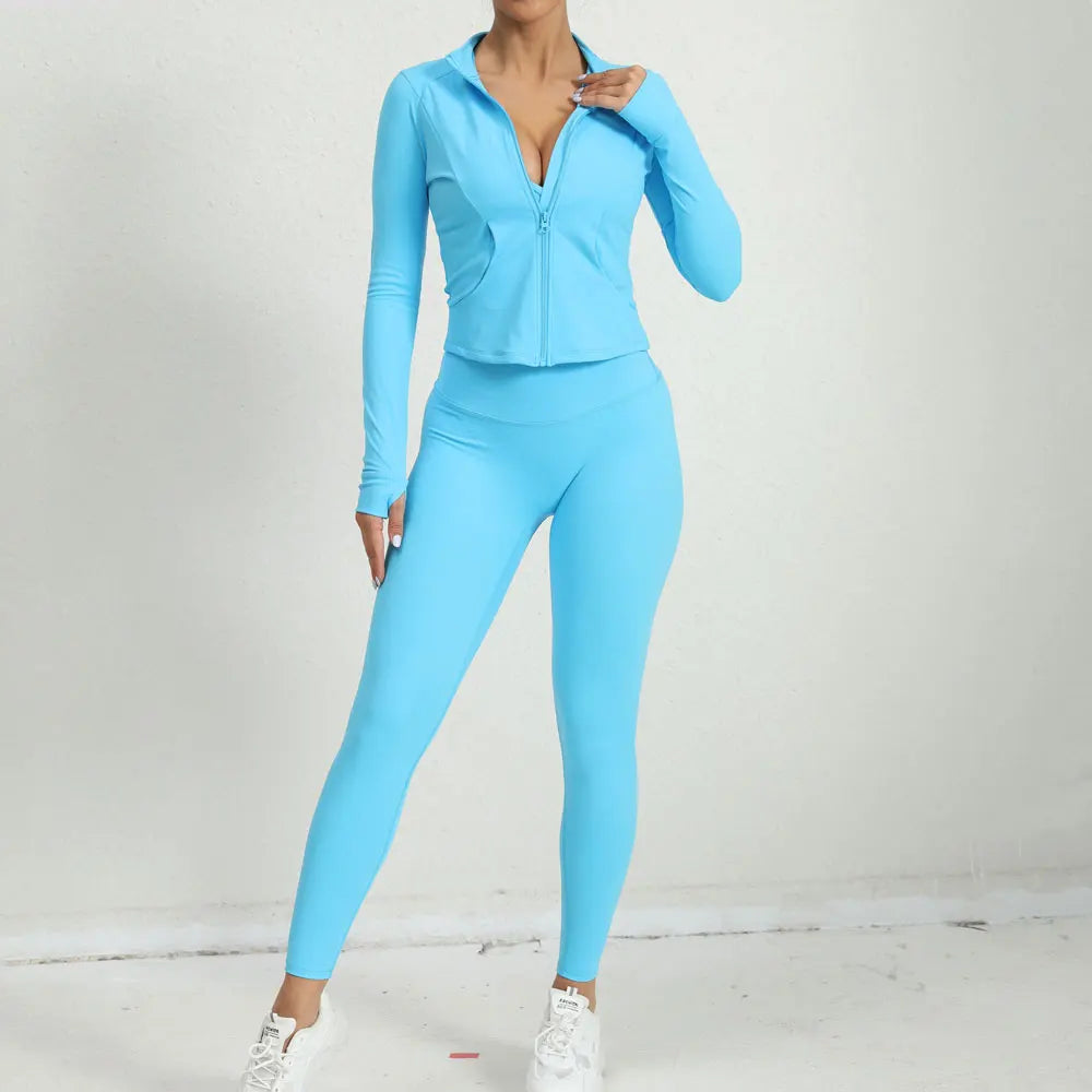 2-Piece Yoga Jacket & Leggings Set