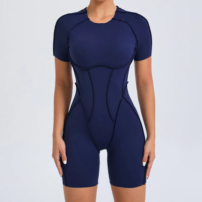 Backless Scrunch Jumpsuit – Women’s Fitness Yoga Romper