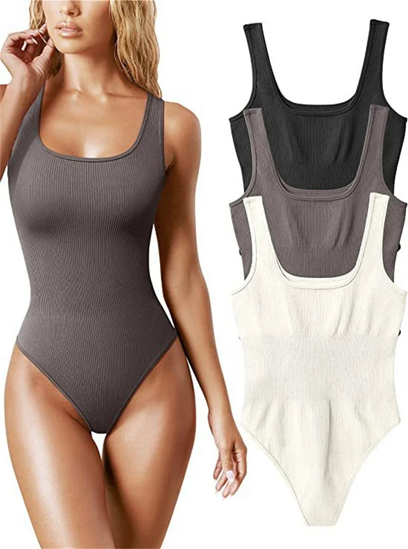 Seamless Ribbed Shaper Bodysuit