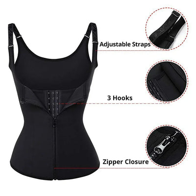 Zipper Waist Trainer Tank – Tummy Control Shapewear