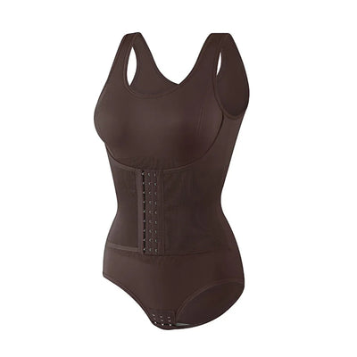 New Waist Shapewear Bodysuit With Zipper Belt