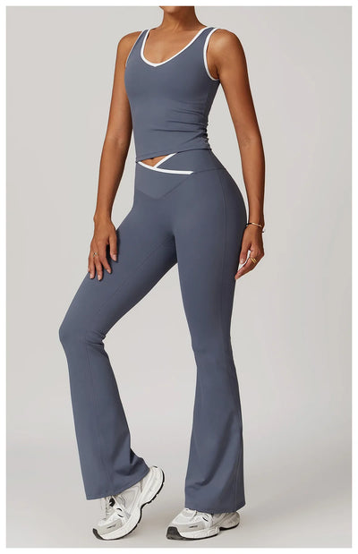 2-Piece Yoga Set – High Waist Leggings & Sports Bra for Women