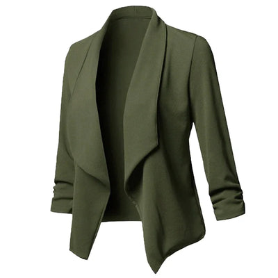 Ruched Blazer – Women’s Lightweight Jacket