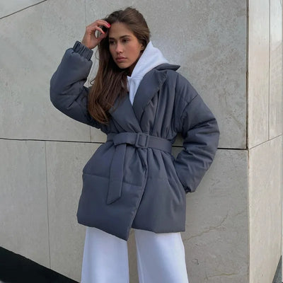 Talenza Winter Lapel Pocket Parka Coat