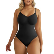 V Neck Spaghetti Strap Shapewear Bodysuit