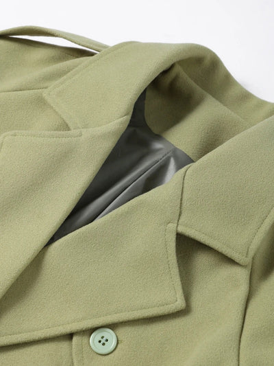 Wool Blend Coat – Elegant Belted Winter Wear