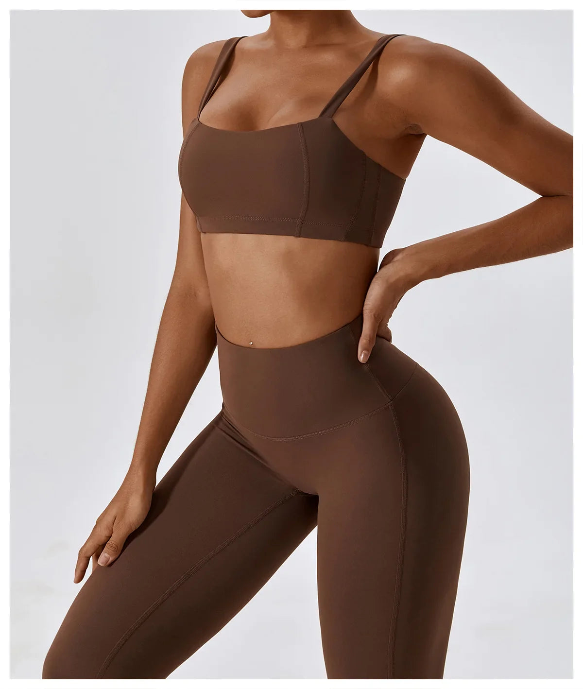 Seamless 2-Piece Workout Set – High Waist Leggings & Top
