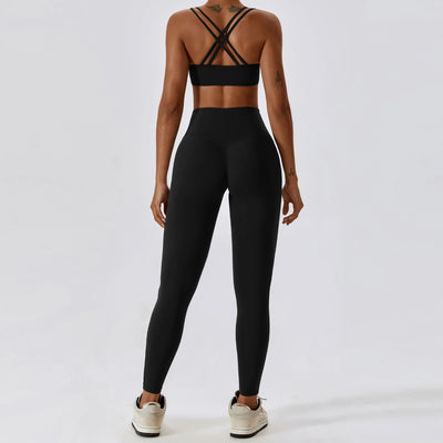 Seamless 2-Piece Workout Set – High Waist Leggings & Top