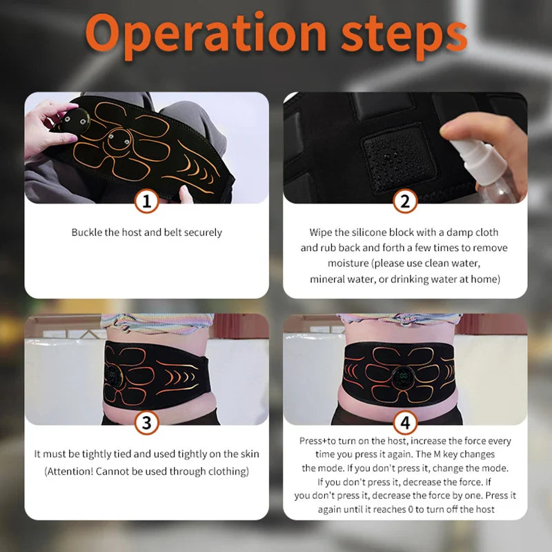 EMS Abs Trainer Belt – Smart Muscle Massager