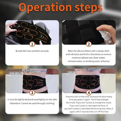 EMS Abs Trainer Belt – Smart Muscle Massager