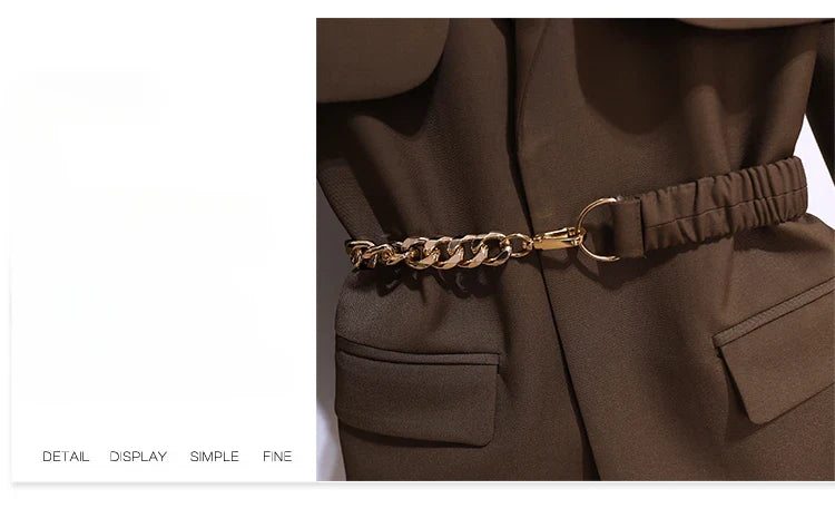 Korean Style Blazer – Women’s Lace-Up Jacket