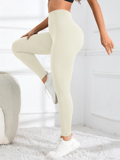 High Waist Ribbed Leggings – Seamless Fall/Winter Fit