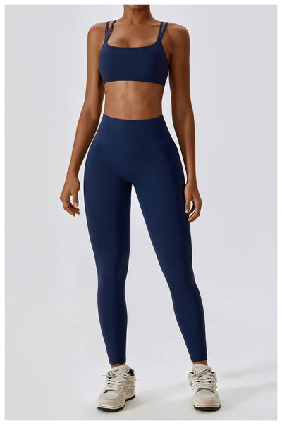 Seamless 2-Piece Workout Set – High Waist Leggings & Top