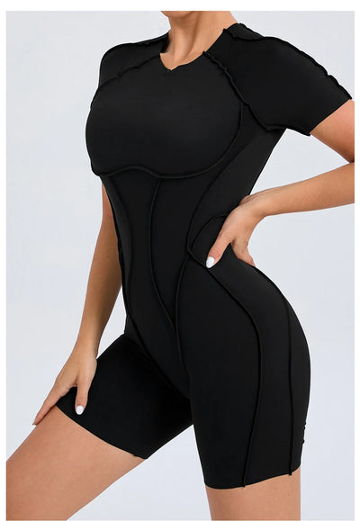 Backless Scrunch Jumpsuit – Women’s Fitness Yoga Romper