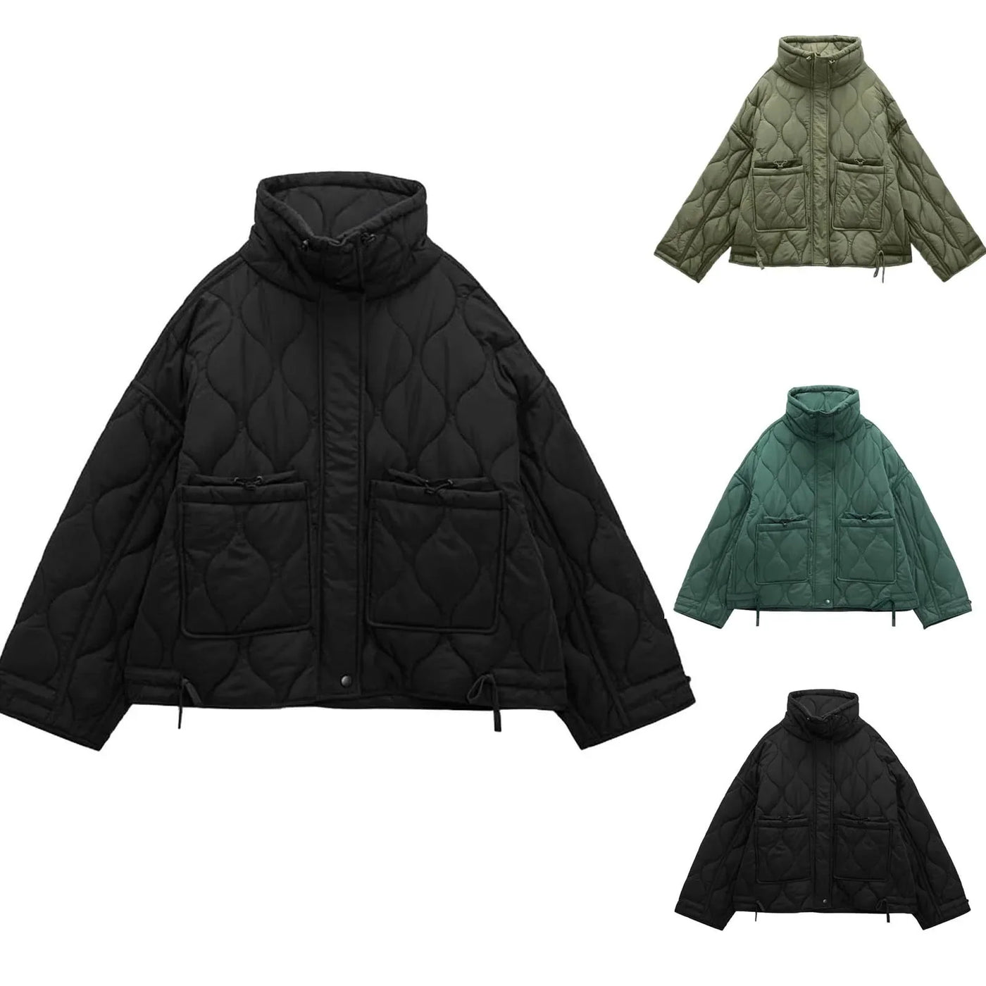 Plus Size Quilted Jacket – Women’s Winter Coat