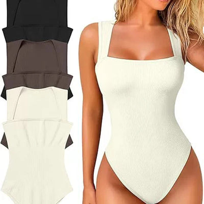 Square Neck Sleeveless Bodysuit