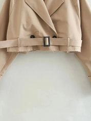 Belt Cropped Trench Spring Jacket