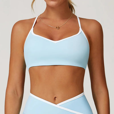 Shockproof Sports Bra – Push-Up Crop Top for Yoga & Workouts