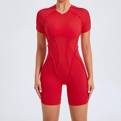 Backless Scrunch Jumpsuit – Women’s Fitness Yoga Romper
