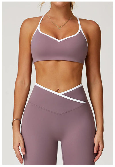 Shockproof Sports Bra – Push-Up Crop Top for Yoga & Workouts