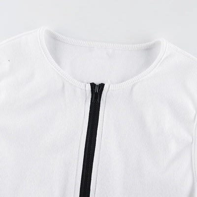Zipper Front Bodysuit – Sexy Sleeveless One-Piece