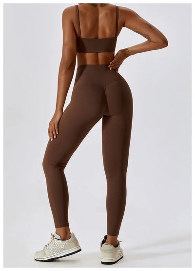 Seamless 2-Piece Workout Set – High Waist Leggings & Top