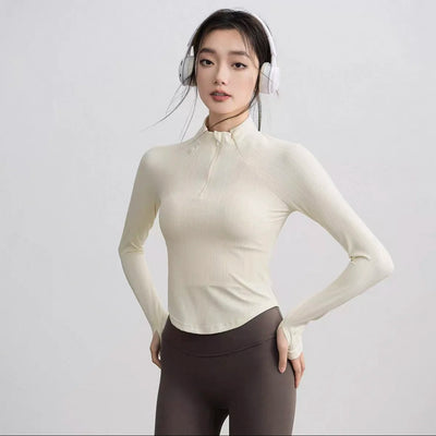 Half Zip Long Sleeve Sports Top