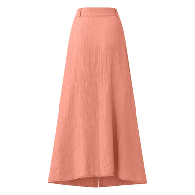 Boho High Waist Button Midi Skirt – Daily & Beach Wear