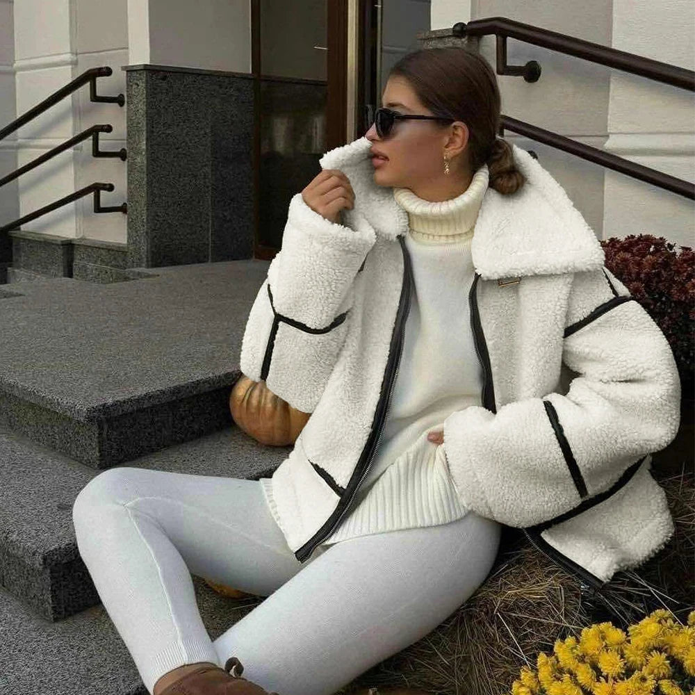 Winter Warm Lamb Wool Coat