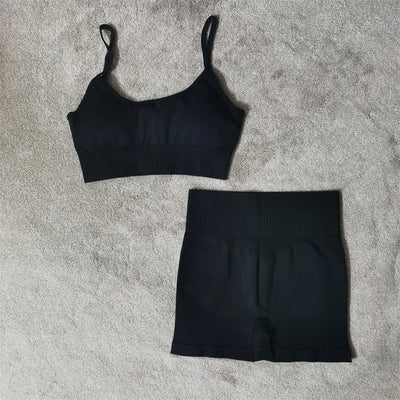Seamless Sports Bra & Shorts Set
