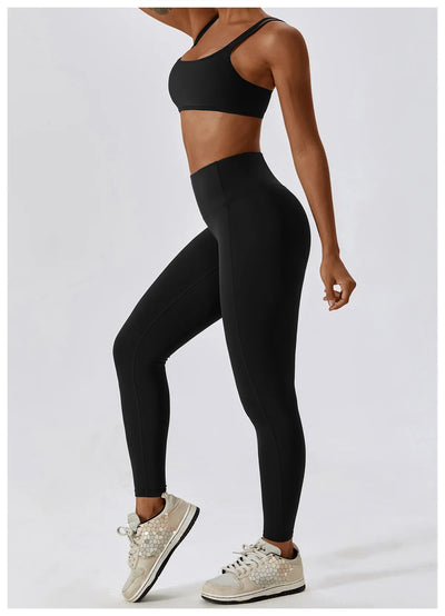 Seamless 2-Piece Workout Set – High Waist Leggings & Top