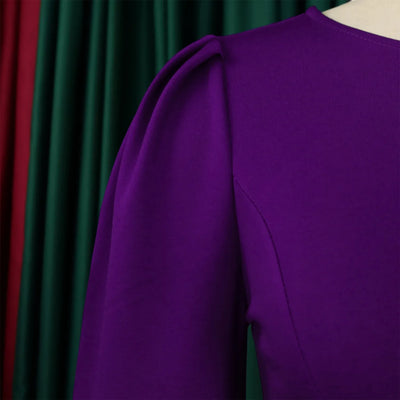 Elegant Sheath Midi Dress – O-Neck Bodycon Office Style