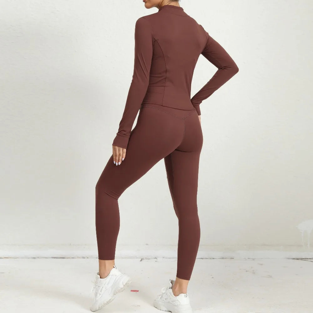 2-Piece Yoga Jacket & Leggings Set