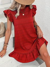 Ruffle Hem Tunic Summer Dress