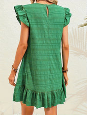 Ruffle Hem Tunic Summer Dress
