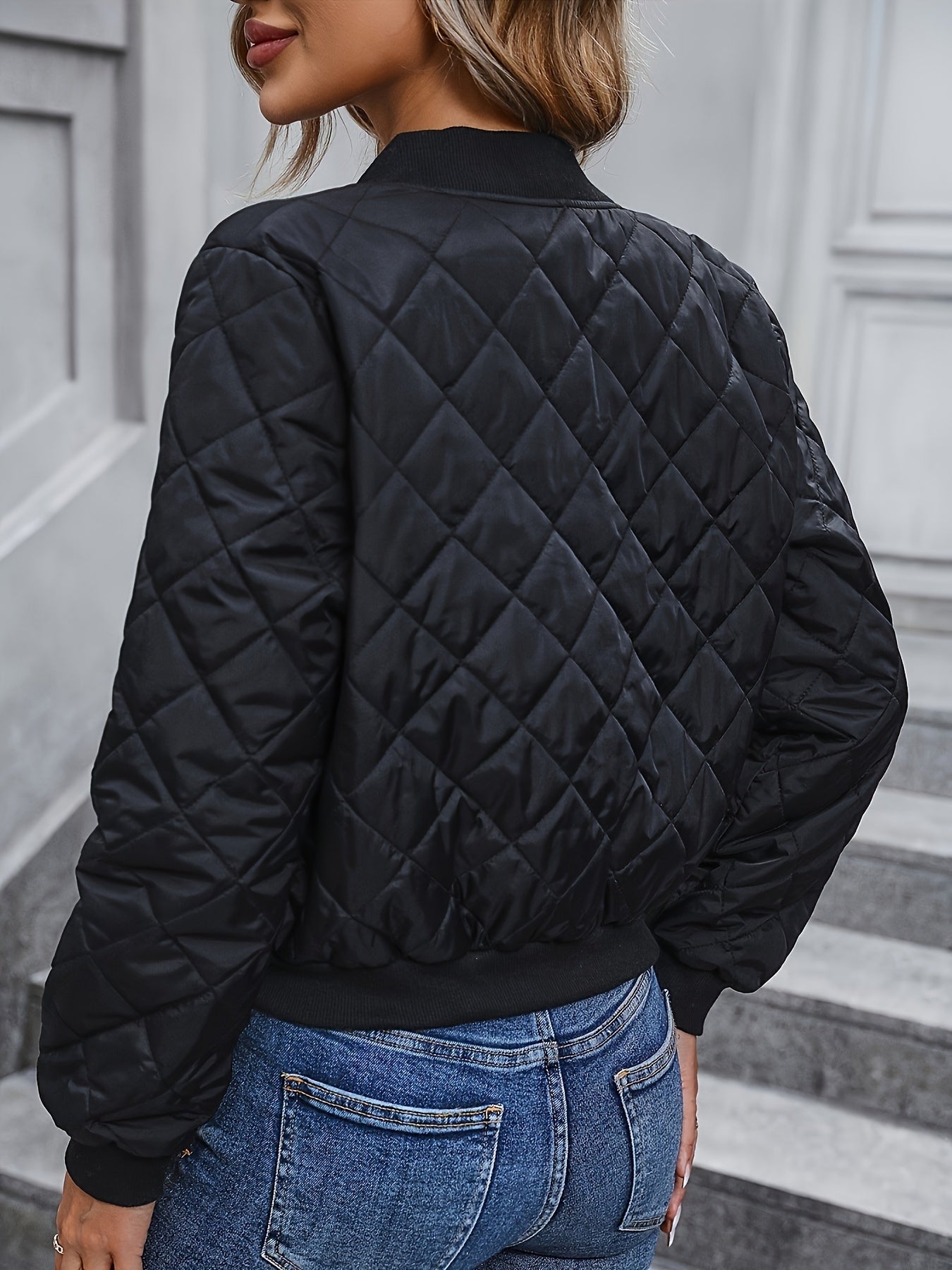 Casual Black Bomb Jacket