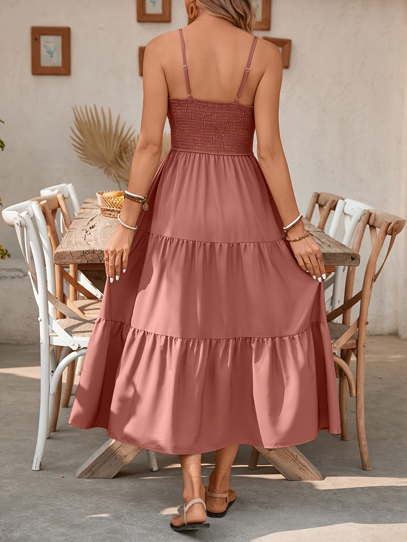 Elegant Ruched Sleeveless Maxi Dress